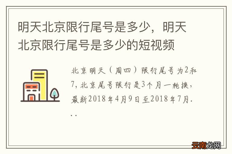 明天北京限行尾号是多少，明天北京限行尾号是多少的短视频