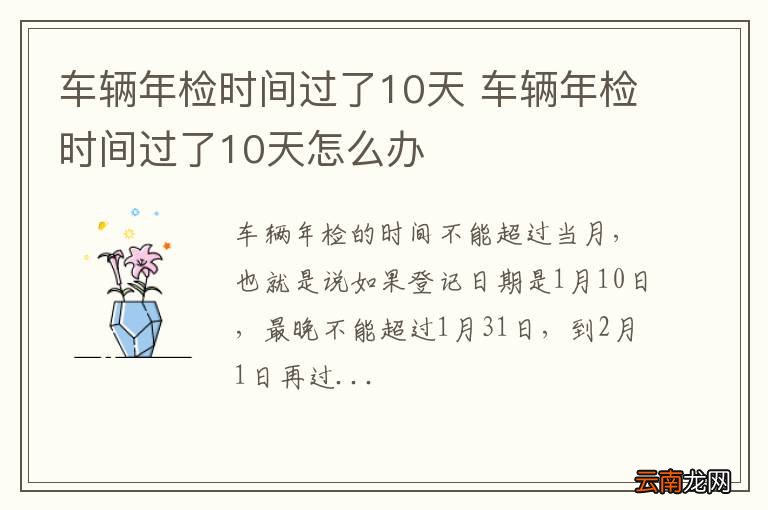 车辆年检时间过了10天 车辆年检时间过了10天怎么办