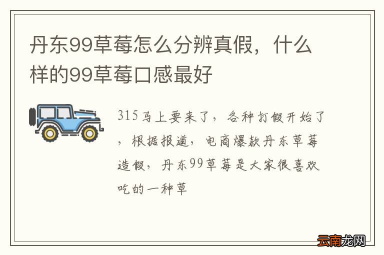 丹东99草莓怎么分辨真假，什么样的99草莓口感最好