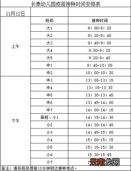 附各班接种时间表 无锡长泰幼儿园新冠疫苗告家长书