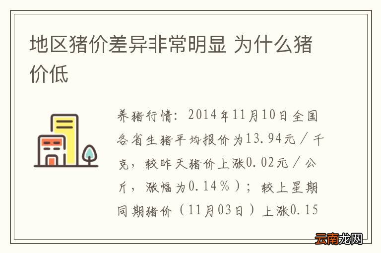 地区猪价差异非常明显 为什么猪价低