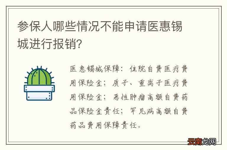 参保人哪些情况不能申请医惠锡城进行报销？