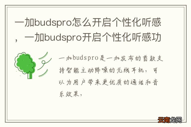 一加budspro怎么开启个性化听感，一加budspro开启个性化听感功能的方法