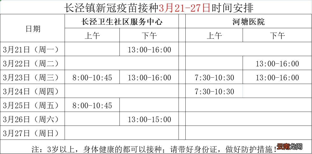 江阴长泾镇新冠疫苗接种对象+预约+地点+时间
