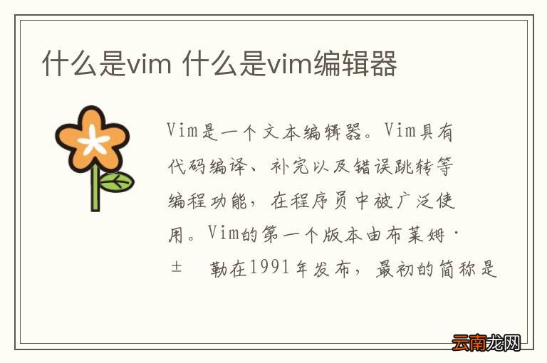 什么是vim 什么是vim编辑器