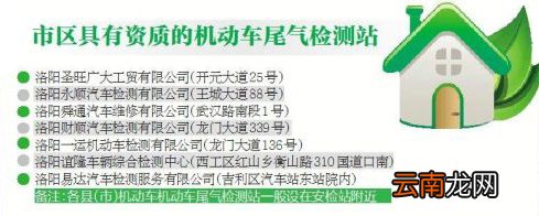 洛阳尾气检测资质的机动车检测站有哪些？