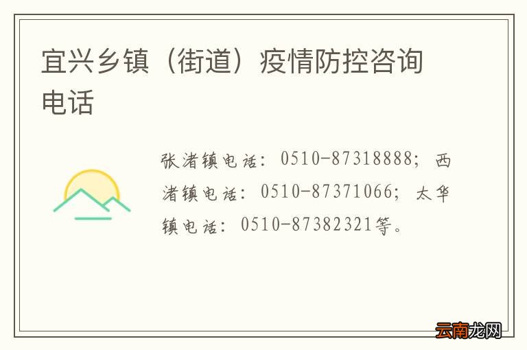 街道 宜兴乡镇疫情防控咨询电话
