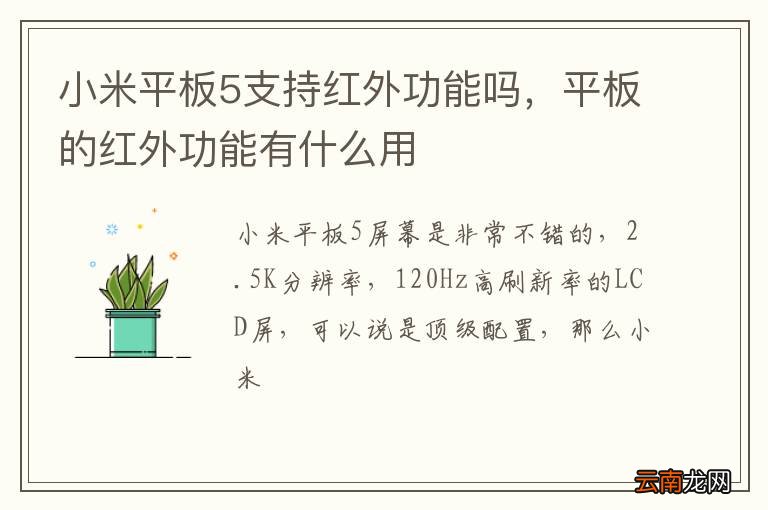 小米平板5支持红外功能吗，平板的红外功能有什么用