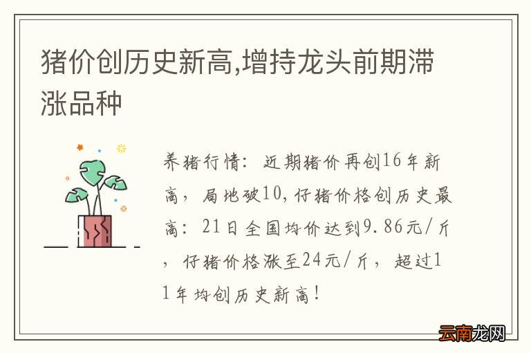 猪价创历史新高,增持龙头前期滞涨品种