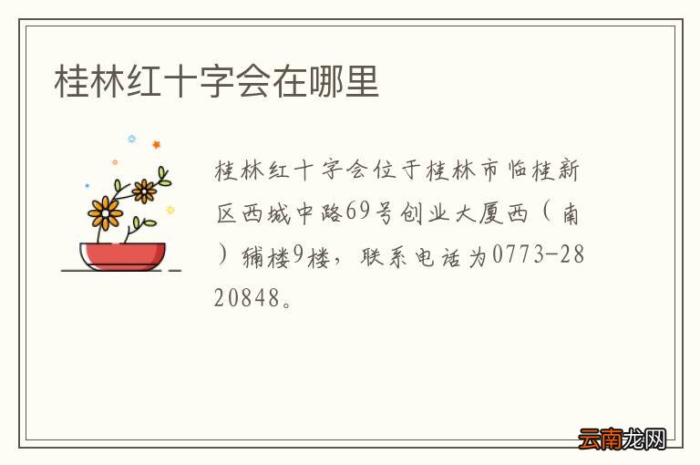 桂林红十字会在哪里