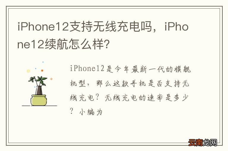 iPhone12支持无线充电吗，iPhone12续航怎么样？