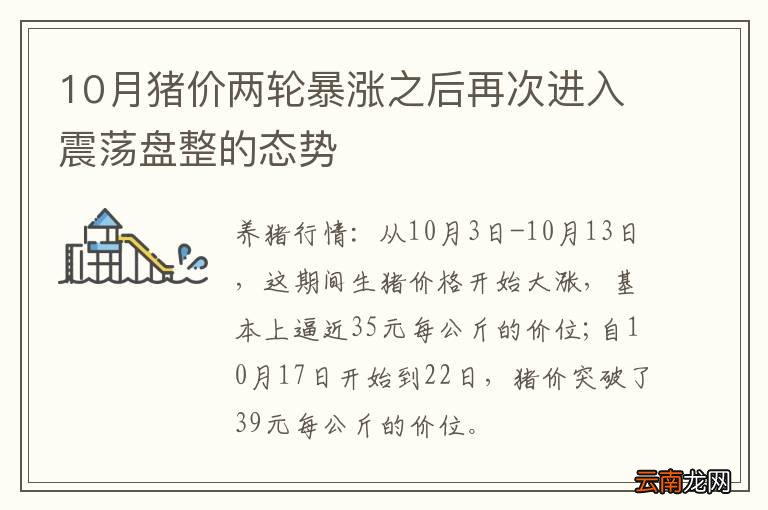 10月猪价两轮暴涨之后再次进入震荡盘整的态势
