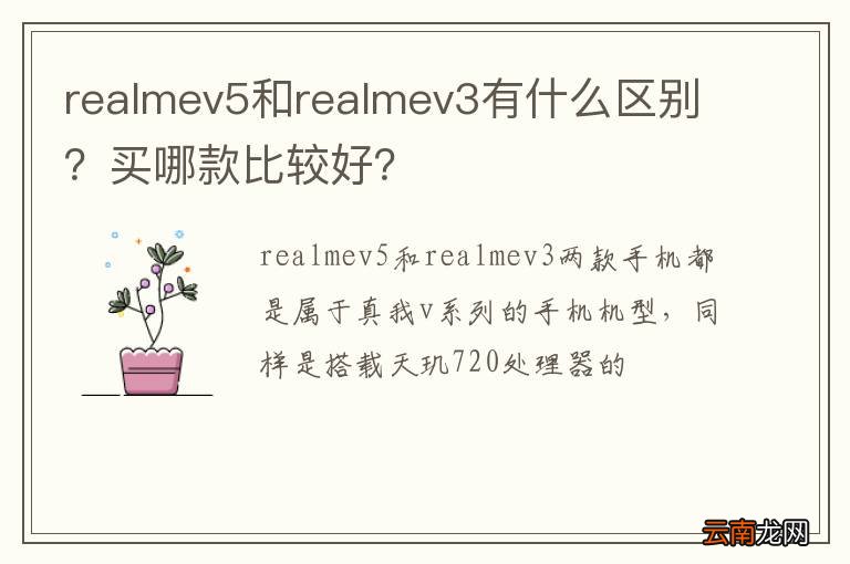 realmev5和realmev3有什么区别？买哪款比较好？