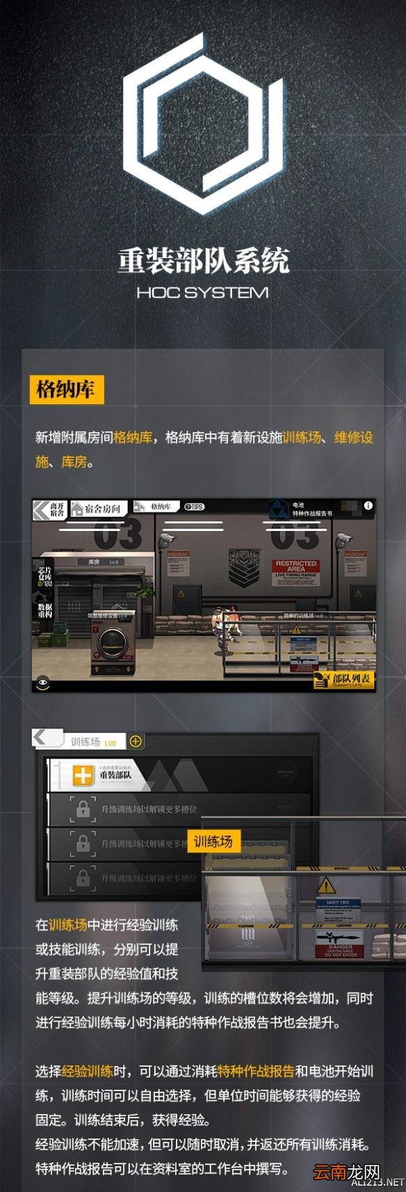 少女前线重装部队系统附属房间介绍 格纳库功能介绍