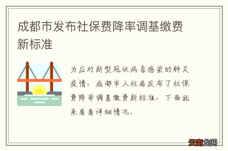 成都市发布社保费降率调基缴费新标准
