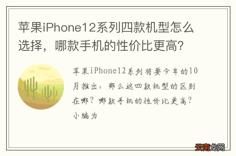 苹果iPhone12系列四款机型怎么选择，哪款手机的性价比更高？