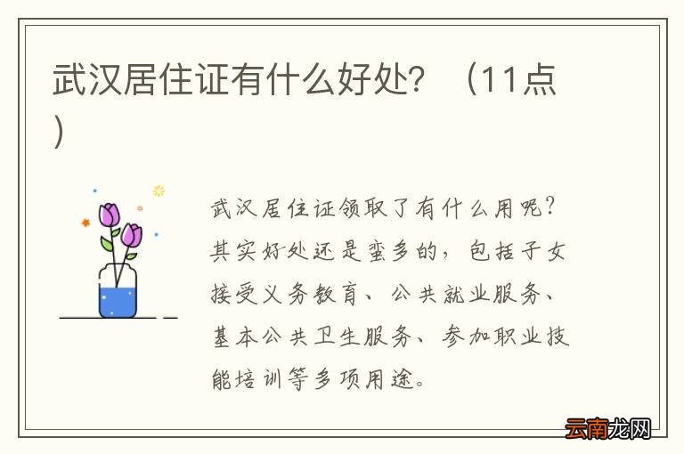 11点 武汉居住证有什么好处？