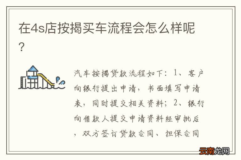 在4s店按揭买车流程会怎么样呢?
