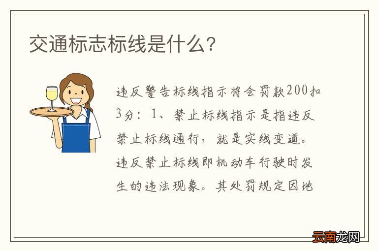 交通标志标线是什么?