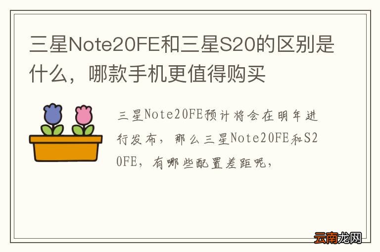 三星Note20FE和三星S20的区别是什么，哪款手机更值得购买