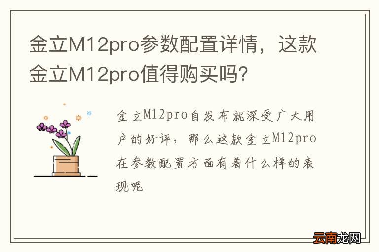 金立M12pro参数配置详情，这款金立M12pro值得购买吗？