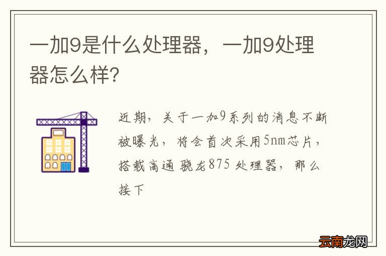 一加9是什么处理器,一加9处理器怎么样?