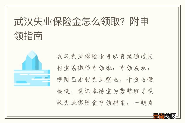 武汉失业保险金怎么领取？附申领指南