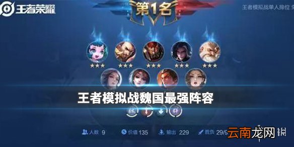 王者模拟战魏国最强阵容 王者模拟战魏国战士阵容