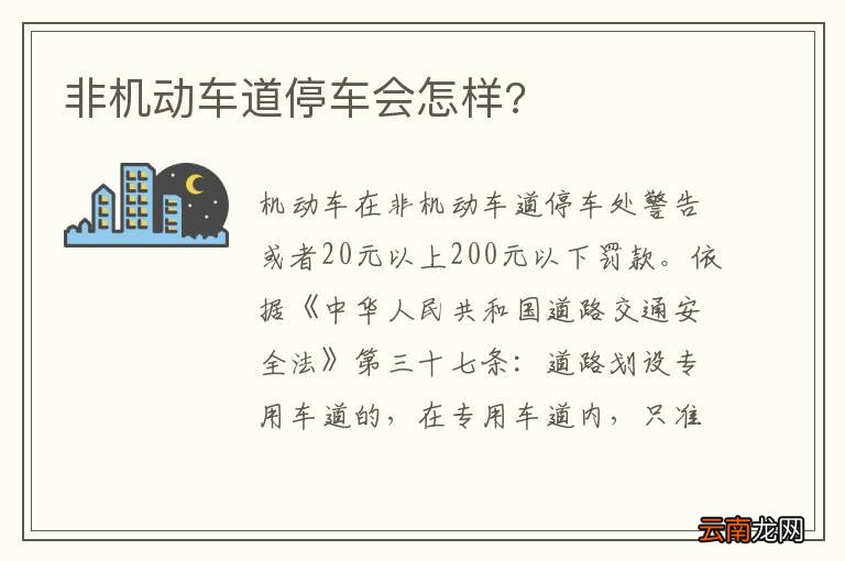 非机动车道停车会怎样?