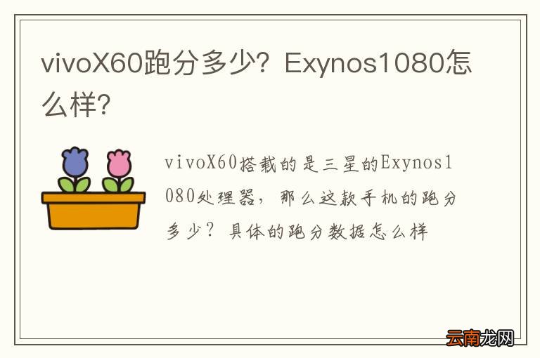 vivoX60跑分多少？Exynos1080怎么样？