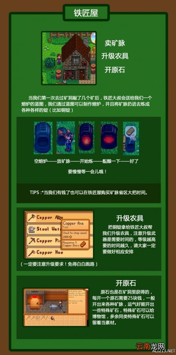 《星露谷物语 / 像素谷》农具升级及矿洞任务解析
