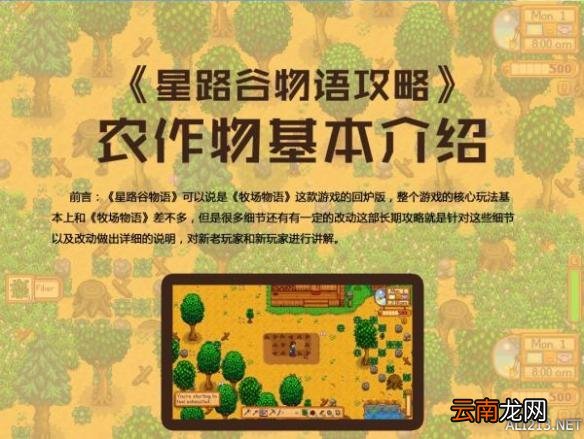 《星露谷物语 / 像素谷》耕地运用、种植事项及农作物用途解析