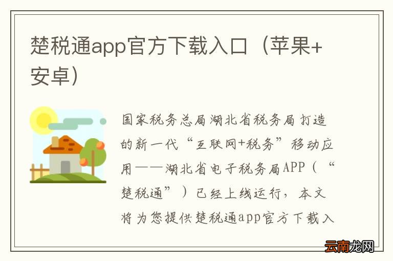 苹果+安卓 楚税通app官方下载入口