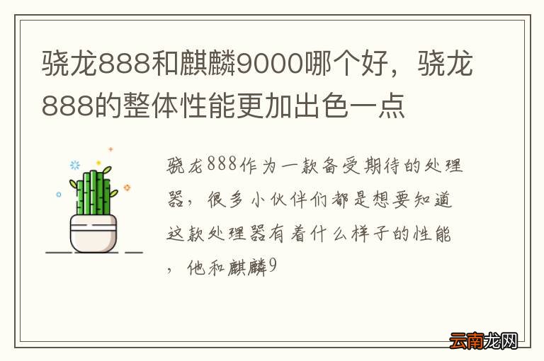 骁龙888和麒麟9000哪个好，骁龙888的整体性能更加出色一点