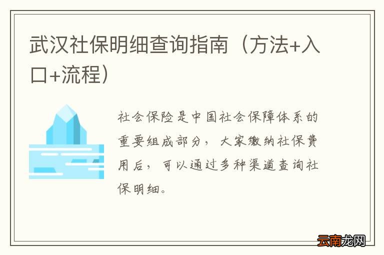 方法+入口+流程 武汉社保明细查询指南