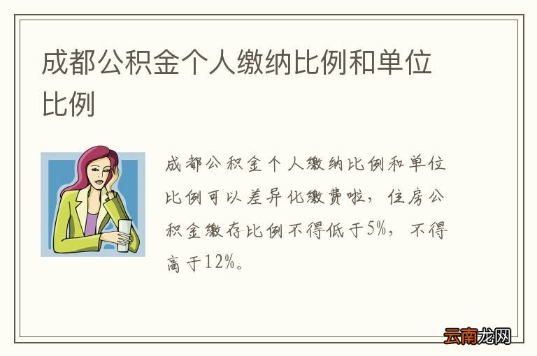 成都公积金个人缴纳比例和单位比例