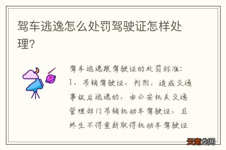 驾车逃逸怎么处罚驾驶证怎样处理?
