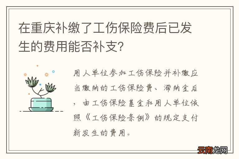 在重庆补缴了工伤保险费后已发生的费用能否补支？