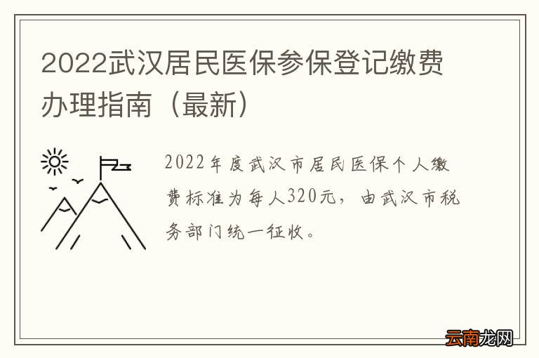 最新 2022武汉居民医保参保登记缴费办理指南