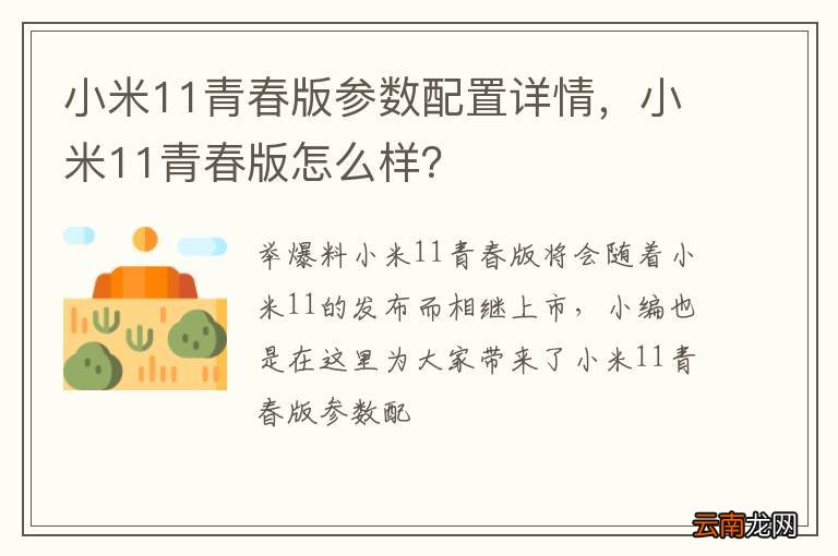 小米11青春版参数配置详情，小米11青春版怎么样？