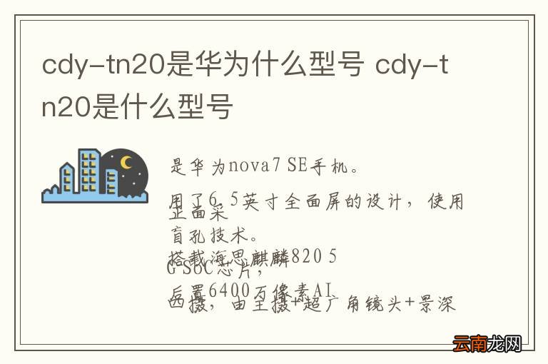 cdy-tn20是华为什么型号 cdy-tn20是什么型号