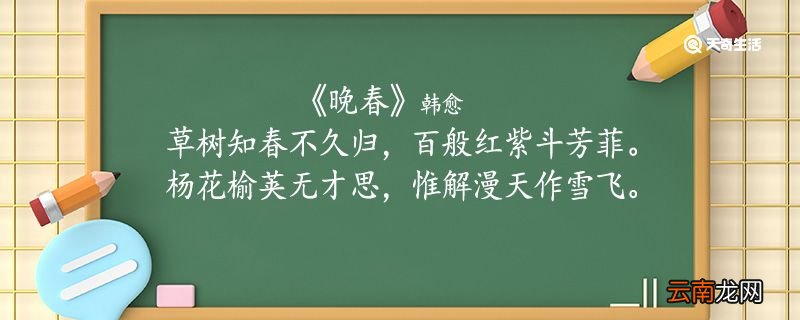 晚春翻译全文 晚春的翻译
