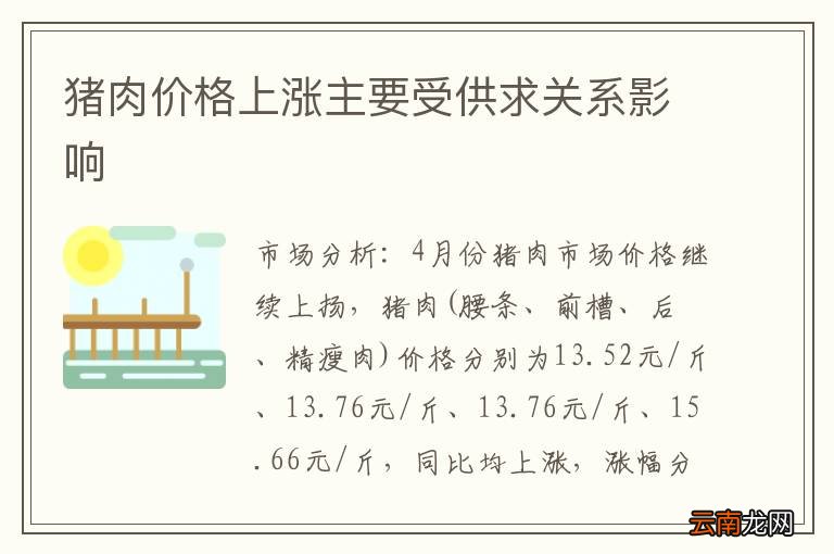 猪肉价格上涨主要受供求关系影响