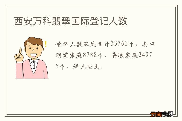 西安万科翡翠国际登记人数