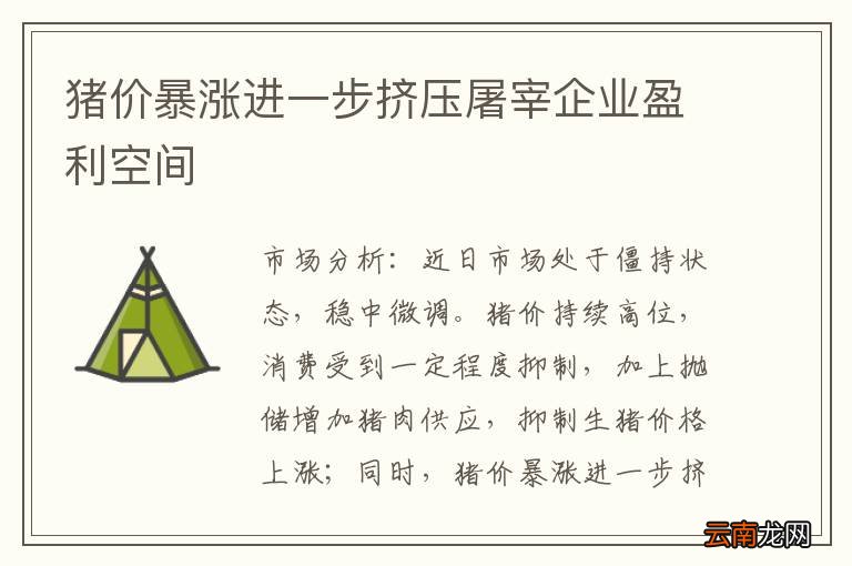 猪价暴涨进一步挤压屠宰企业盈利空间