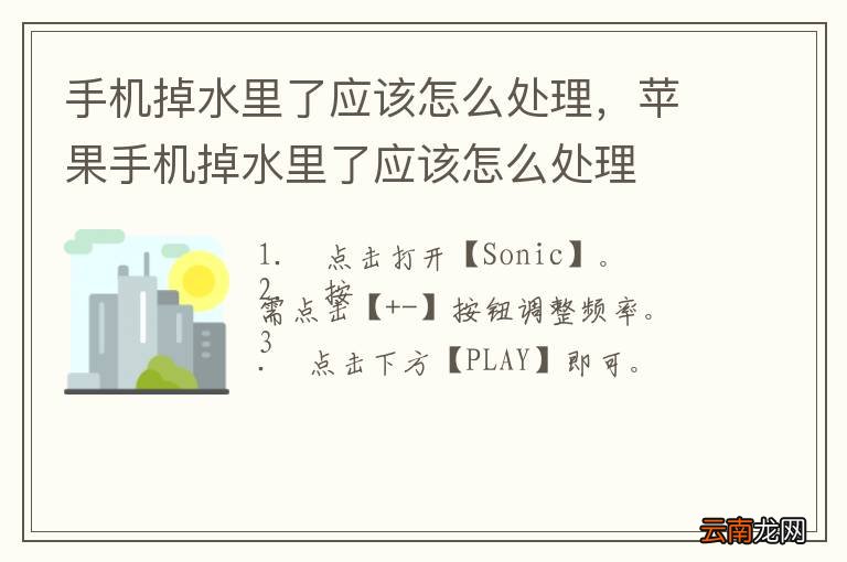 手机掉水里了应该怎么处理，苹果手机掉水里了应该怎么处理