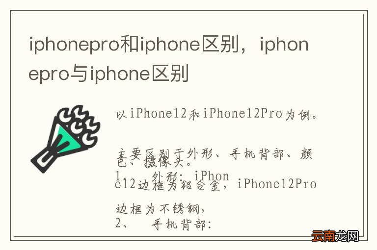 iphonepro和iphone区别，iphonepro与iphone区别
