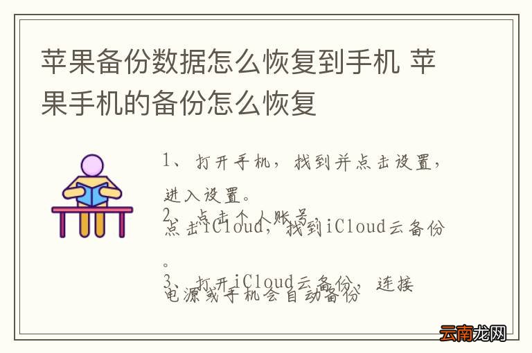 苹果备份数据怎么恢复到手机 苹果手机的备份怎么恢复