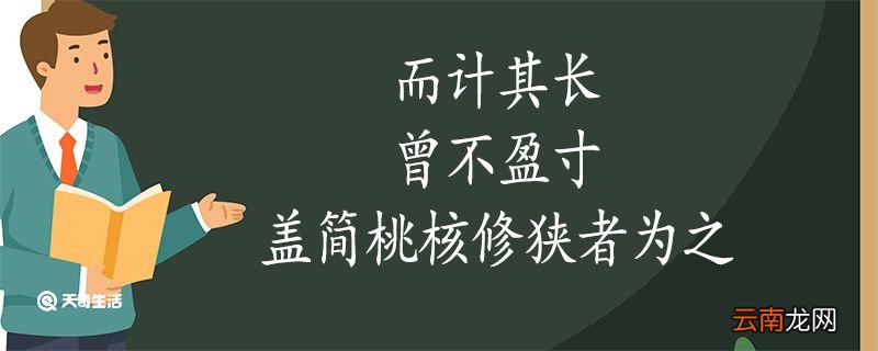 而计其长曾不盈寸盖简桃核修狭者为之翻译 而计其长曾不盈寸盖简桃核修狭者为之的翻译