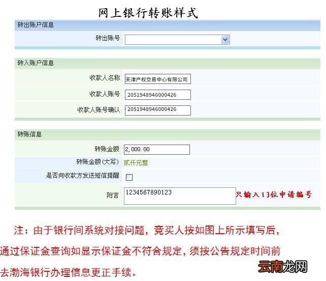 天津竞价保证金网上转账教程